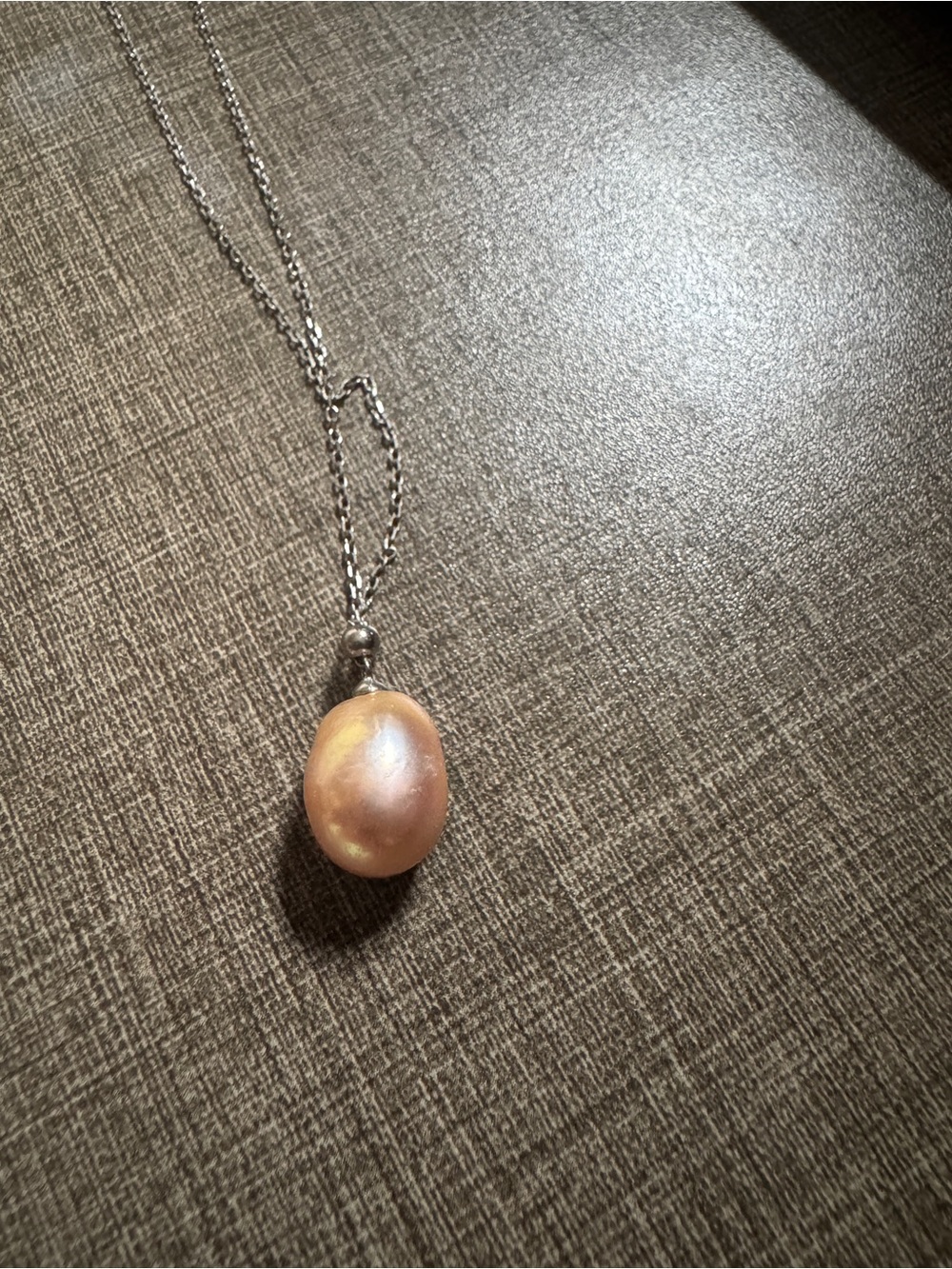 Vintage Pink Baroque Freshwater Pearl Necklace - S925 Sterling Silver